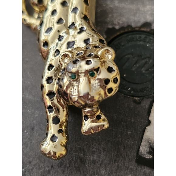 Vintage Cheetah Leopard Danecraft Brooch Vintage Pin Big Cat - Picture 3 of 6